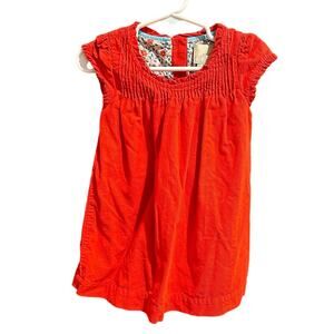 Boden Girls Red Corduroy Shift Dress, VGUC, Sz 6-12mo (AA)